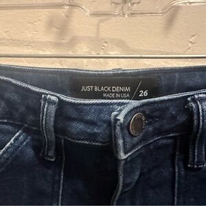 Just Black denim wide leg jeans size 26, but fits like a 4